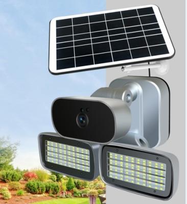 China NIGHT VISION Solar Power WIFI IP Camera HD1080P Tuya Night Vision Motion Detection Smart IP Camera Full With Solar Power Yard Light for sale