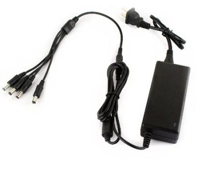 China High Quality CCTV Surveillance Security System DC 12V 5A Power Supply Adapter With 4 Split Power Cable For CCTV Security Camera DVR System for sale