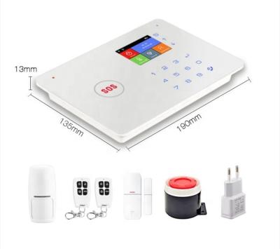 China Popular GSM Wi-Fi Alarm System + GSM Alarm System Home Security with Tuya APP and Motion Sensor Security Touch Control Wireless Wired Alarm System for sale