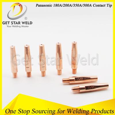 China Used in 250A-350A MIG welding machine contact tip for Pana 180A/200A/350A/500A MIG/CO2 gas torch/welding machines for sale