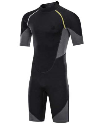 China Premium Mens Anti-UV Small Back Zipper Wetsuits 1.5mm Neoprene Short Sleeve For Scuba Diving, Spearfishing, Snorkeling, Surfing for sale