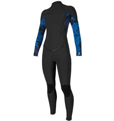 China Eco Friendly Black Flexibility Neoprene Diving Suit Long Sleeves Womens Surfing Wetsuit for sale