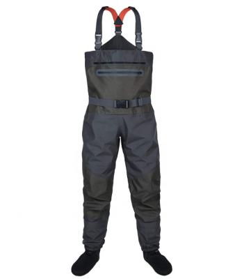 China Men's High Performance Gray Waterproof Chest Fishing Waders Breathable for Hunting for sale