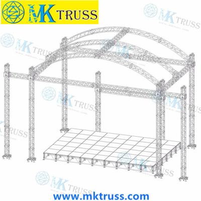 China 400mm Multi Aluminum Truss Corner/Connection Box Truss with Strength Aluminum 6082-T6 for sale