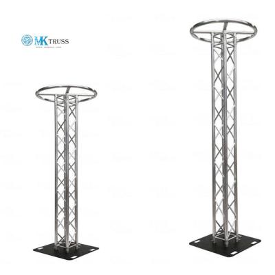 China Huwelijk Custom Decorative Flower Stand Aluminium Display Truss met 20*2mm Brace Tube Te koop