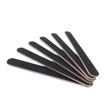 China Modern Printing Cheap Custom Nail File EVA Straight Disposable Double Sided Red 100 180 240 Grit Black Nail File for sale