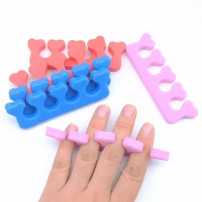 China Nail Beauty Salon Ues EVA Foam Finger Separator Colorful For Nail Salon for sale