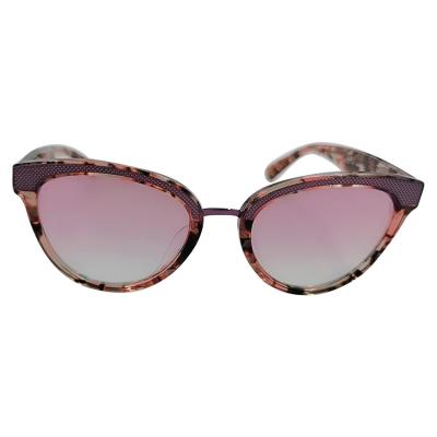 China All Fashional Latest Style Rose Mirror Lens Acetate Frame Sunglasses for sale