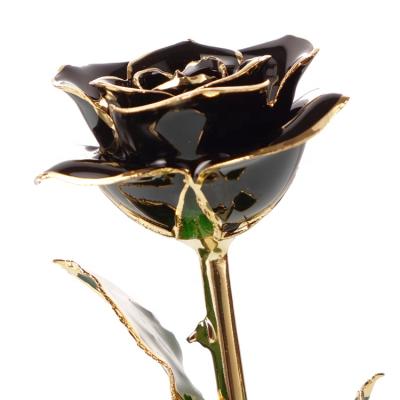 China Real Natural Roses Gold Dipped Roses Gold Rose For Amazon Selling Rose Flowers Black Black Rose Wedding Decoration Beautiful Gold For Gifts for sale