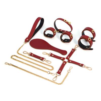 China ADULT SM Leather Sex Toys Wholesale Price Adult Products BDSM Bondage Set Luxury Toys 10 Pieces for sale