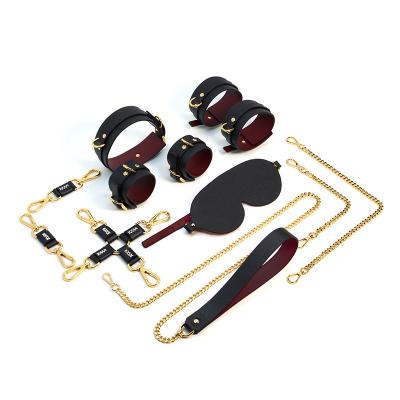 China Best price plain style ADULT leather bondage set BDSM bondage leather bondage set for sale