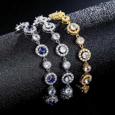 China High Quality Romantic Fine Jewelry Zircon 3A Fashion Charm Bridal Wedding Bracelets For Women Bracelets And Bangles for sale