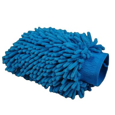 China Custom Microfiber Extra Large Waterproof Chenille Microfiber Car Wash Cleaning Glove for sale