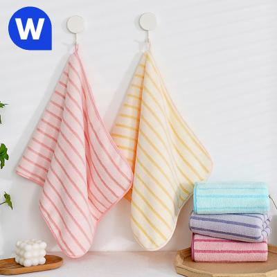 China China Manufacturer Factory Price Hypoallergenic Coral Velvet Striped Towel 35-75 Towels Bath Set for sale