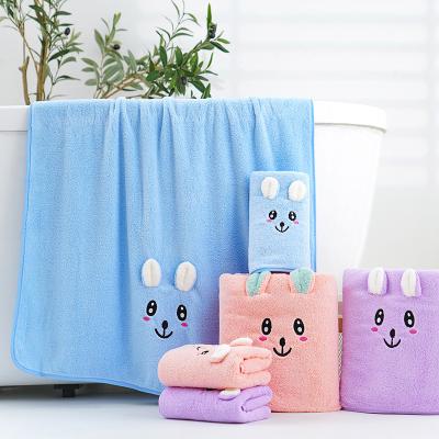 China 70*140 Large Animal Absorbent Household Towel Wholesale Thick Soft Cute Japanese Viable Rabbit 70*140 Large Bath Towel Koala Towel for sale