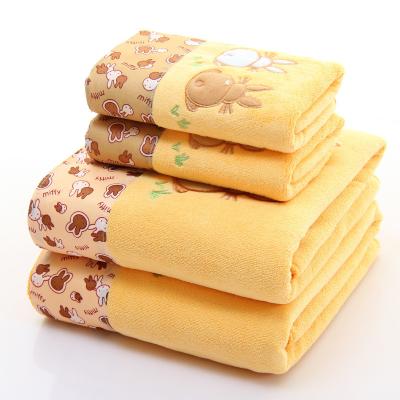 China Viable manufacturers wholesale embroidered bath towels, towels, two-piece sets, household gift soft absorbent thickened towels for sale