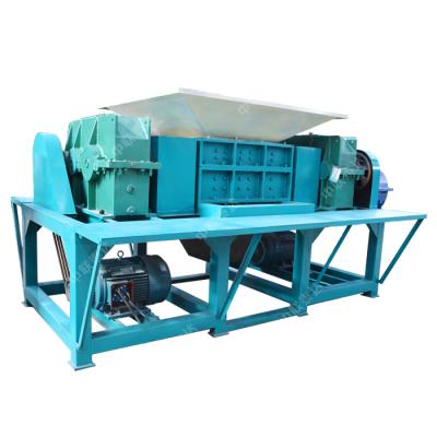 China High working efficiency mobile double shaft shredder for tire bottle metal scrap glass shredding machine for sale for sale