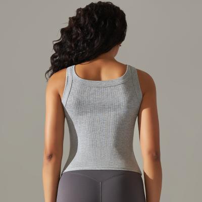 China High elastic skin-friendly breathable tight-fitting sports long vest running fitness yoga top woman for sale