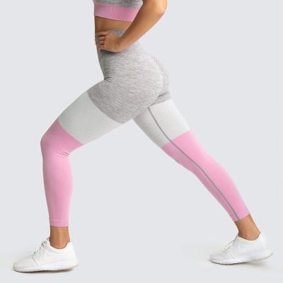 China Sexy Peach hip high-waisted yoga pants woman, seamless knitting breathable abdominal yoga fitness pants for sale