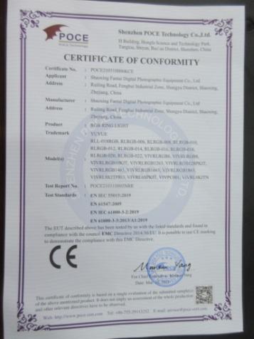 CE - Shaoxing Fantai Digital Photographic Equipment Co., Ltd.