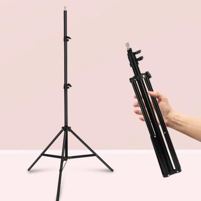 China Adjustable 1.6M Light Stand Metal Floor Mobile phone Tripod Stand For Ring light Camera Video Shooting for sale