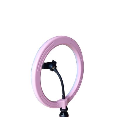 中国 Photographic Pink Flash Circular 10inch 10W Video Led Ring Light For makeup live stream 販売のため