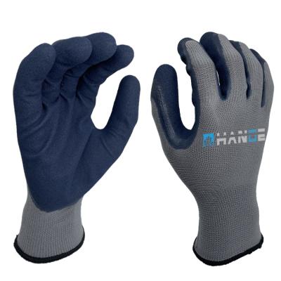 China 13 Gauge Polyester Nitrile Primary Soft Surface Flexible Secondary Nitrile Sandy Work Gloves for sale