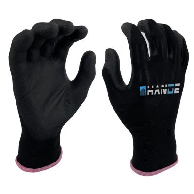 China Cheap Wholesale Nylon Knitted Flexible Palm PU Work Gloves for sale