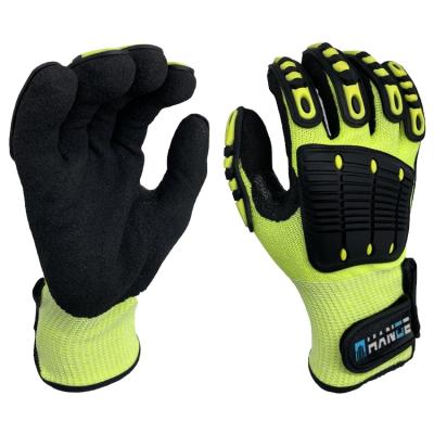 China HPPE Flexible Liner EN388 Cut D TPR Anti-impact Work Level Glove for sale