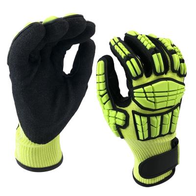 China Palm Core Stem CE ANSI Anti-Seismic Level 4 TPR Cut Resistant Work Gloves for sale