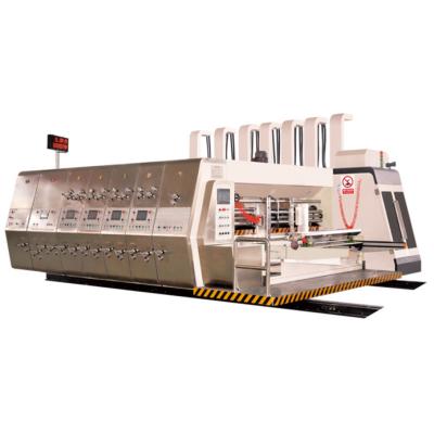 China Flexo Plant Die Cutting and Printing Machine 4 Color Automatic Flexo Printer Slotter Machine Cardboard Box Printing Machine for sale