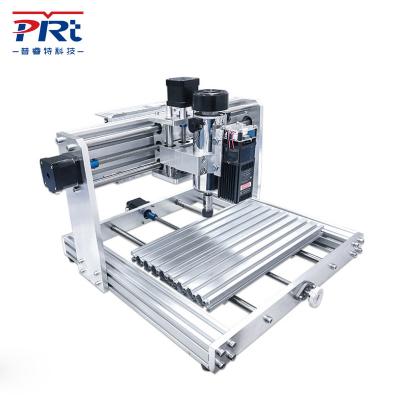 China Laser Engraving PURUITEKEJI 3018Max+5W CNC Engraving Milling Machine Laser Printing For PVC Wood Acrylic Leather for sale