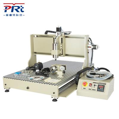 China PURUITEKEJI 6090GZ-2.2KW 4-Axis Metal Round Rail Engraving Machine CNC Router Carving Milling for Metal for sale