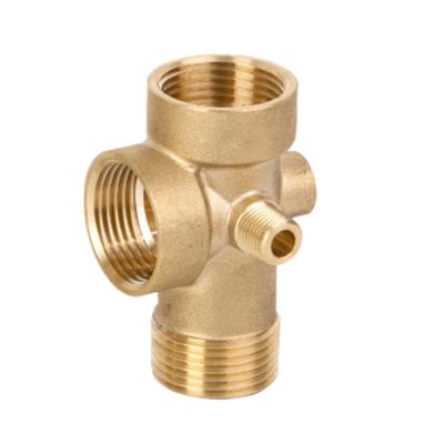 China Industry Machinery Wholesale DIN Standard Hot Forged Brass OEM Three Way Fittings for sale