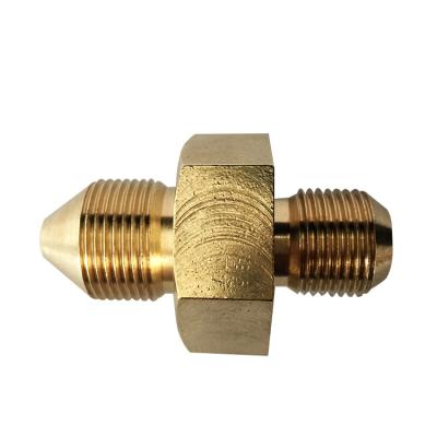 China Custom Forged Industry Machinery Brass Nipple Thread Connector Pneumatic Material Plumbing Fittings for sale