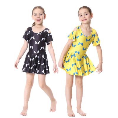 China Young Girl Breathable Breathable Swimsuit With Ruffle Kids Swimwear Little Girls Swimwear Swim Skirt for sale