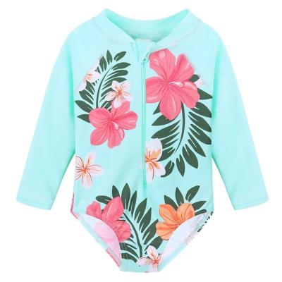 China One Piece Short Sleeve Swimsuit Girls Long Sleeve Short Sleeve Rash Swimwear For Girl Swimwear Swimming Suit UPF 50+ Sunsuit For Girl for sale