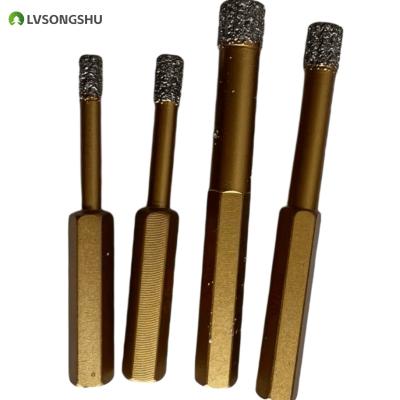 China Conaper Drilling Granite Diamond Welding Core Drill 100 Millimeters Length Granite Diamond Dry Vacuum Marble M14 Hole for sale