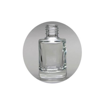 China Personal Care 12ml Clear Cosmetic Nail Polish Bottle FD2019-01 Logo Nail Polish Empty Private Neck Glass Bottle 13mm Nail Polish Bottle for sale