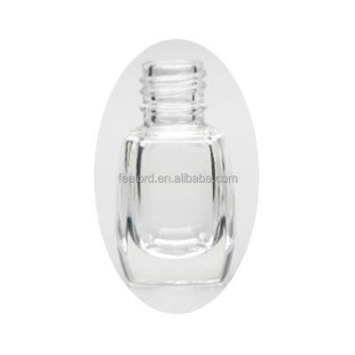 China FD0012 personal care glass bottle 5ml wholesale clear square cosmetic bottle custom OEM logo printing nail polish bottle for sale