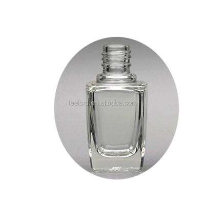 China Nail Cosmetic Clear Square Empty Lacquer Bottle Nail Polish Packaging 11ml Glass Bottle for sale