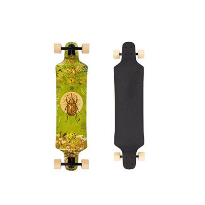 China Professional Skater Custom 7 Layer Maple Longboard Pro Complete Skateboard Chinese Double Kick Deck for sale