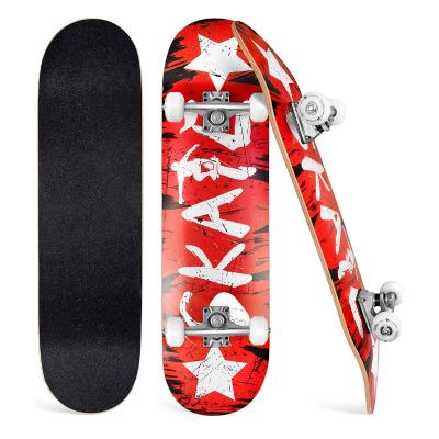 China 7 Layer Skateboard Cruiser Skateboard Professional Canadian Double Kick Deck Concave Skateboard For Adults Complete for sale