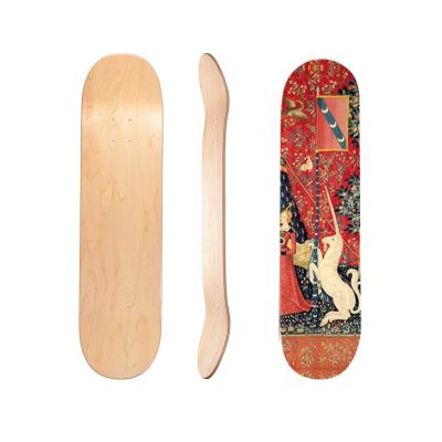 China Professional Skateboard Skateboard 7Ply Maple Blank Chinese Skateboard Supplier Chinese Cheap Decks For Girls for sale