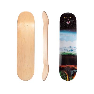 China Professional Skater Beginners Kick Trick Skateboard Maple Deck Old School Dual Skateboard Deck for sale