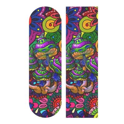 China Professional Skater Psychedelic Mushroom Print Skateboard Grip Tape Printed for sale