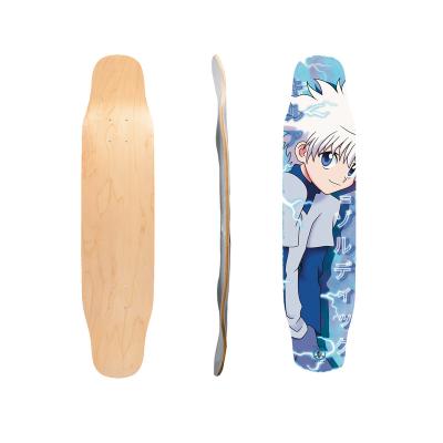 China Professional Skater DIY 31inch 7-Ply Canada Free Custom Deck Cartoons Design Maple Longboard Deck For Boys Girls Adults for sale