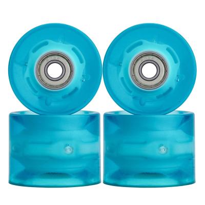 China Professional Skater Skateboard Accessories 4Pcs Longboard Wheels With ABEC-9 Bearings Installed for sale