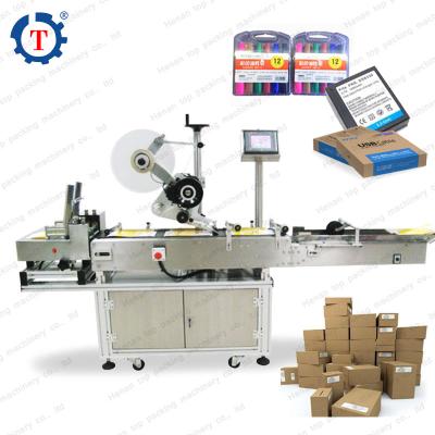 China food plastic boxing flat labeling machine flat round bottle labeling machine for sale