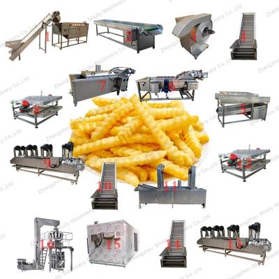 China High Efficiency Easy Operate High Quality Frozen French Fries Processing Line Potato Chips Production Line With 304sus for sale